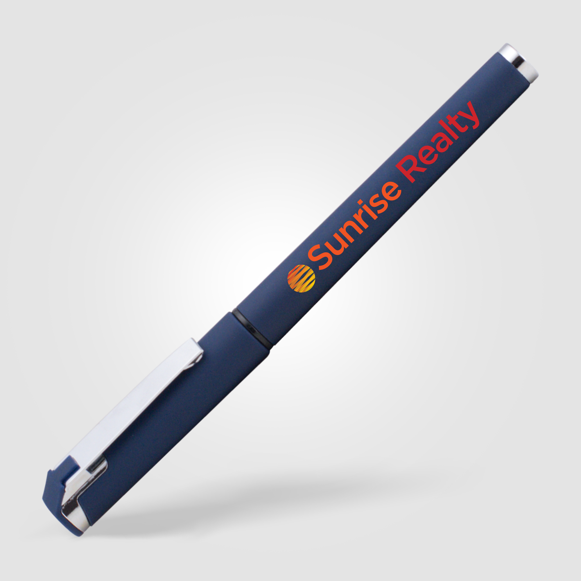 Stylo publicitaire encre gel - Islander Softy Gel Classique Bleu marine